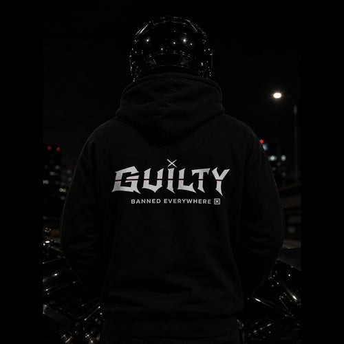 GUILTY — Banned Everywhere hoodie (back)