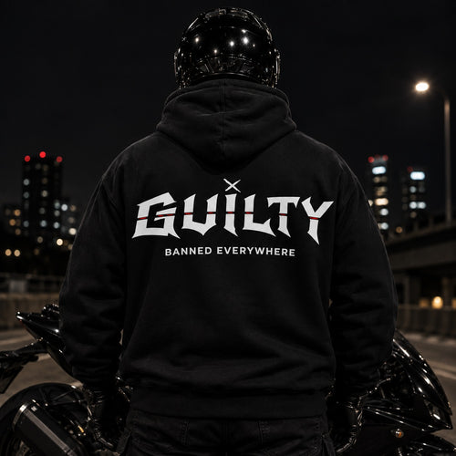 GUILTY — Banned Everywhere hoodie (back)